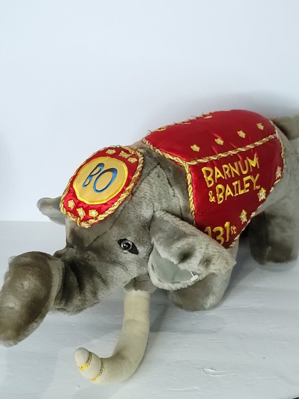 Ringling Bros Barnum & Bailey Circus Brown 131st Bo The Elephant Plush 20" Long